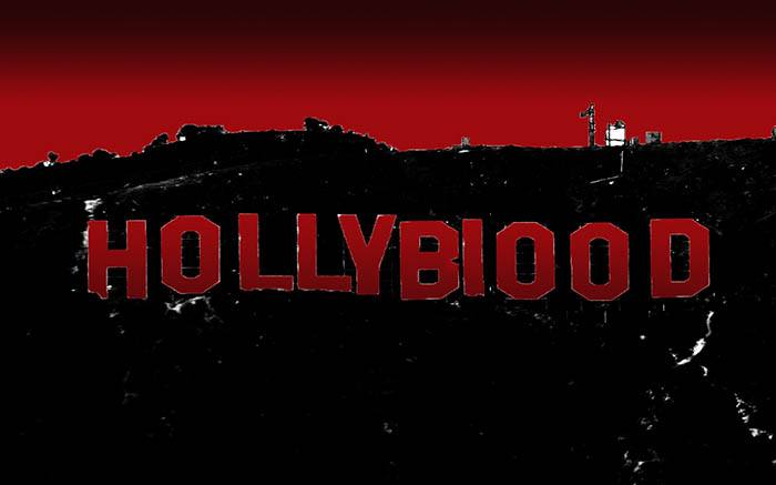 Hollywood sign reads Hollyblood